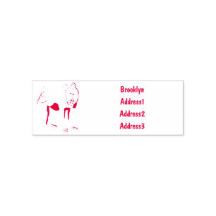 Mandrill cartoon illustration self-inking stamp