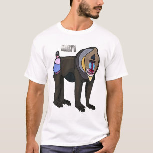 Mandrill cartoon illustration T-Shirt