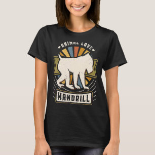 Mandrill Vintage Classic Retro Animal T-Shirt