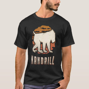 Mandrill Vintage Retro Classic Animal Sunset T-Shirt