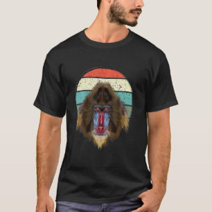 Mandrillus Monkey Vintage Retro T-Shirt