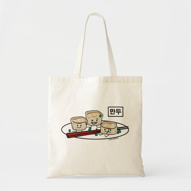 Mandu Korean dumpling dim sum breakfast hangul Tote Bag (Front)