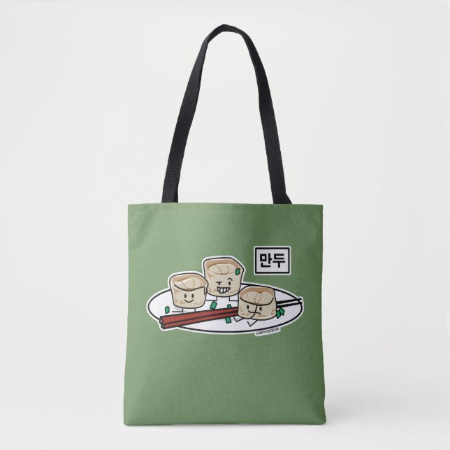 Mandu Korean dumpling dim sum breakfast hangul Tote Bag (Front)