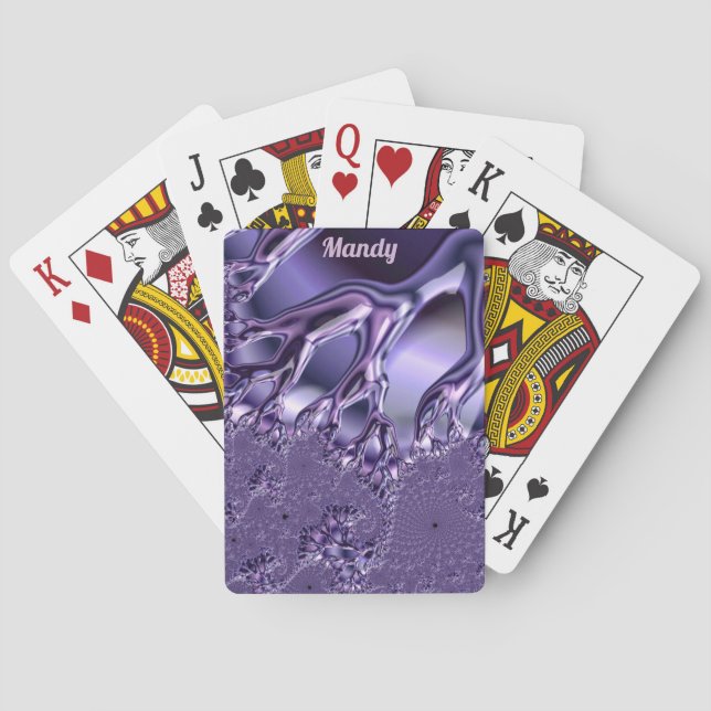 MANDY ~ Fractal Design Pattern ~ Icy Fingers ~  Playing Cards (Back)