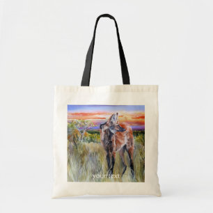 Maned Wolf Watercolor Art Tote Bag