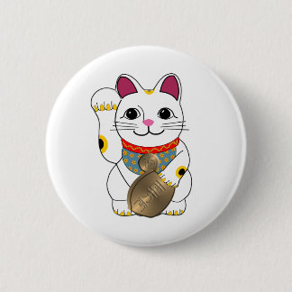 Maneki Neko 2 Inch Round Button
