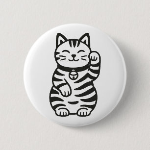 Maneki Neko 2 Inch Round Button