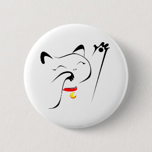 Maneki Neko 2 Inch Round Button