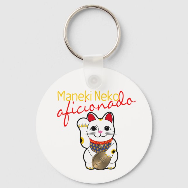Maneki Neko Aficionado Keychain (Front)