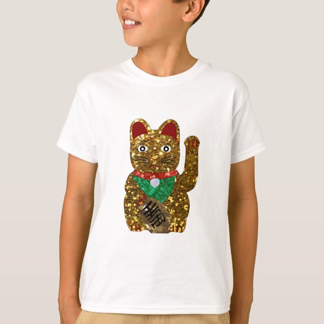 maneki neko cat T-Shirt (Front)