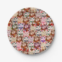 Maneki-neko cats pattern