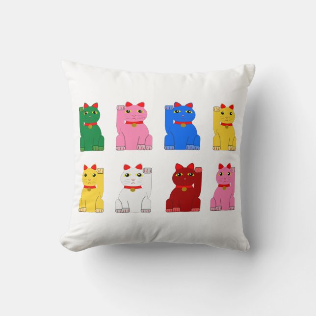 Maneki neko cushion (Front)