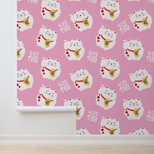 Maneki Neko Cute Lucky White Cat Wallpaper (Application)