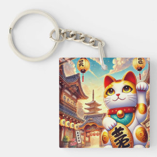 Maneki Neko Design Keychain