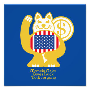 MANEKI NEKO EL GATO DE LA LUCTE / Version USA Photo Print