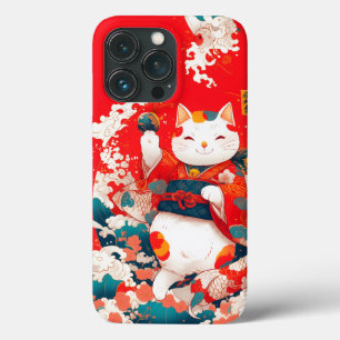 Maneki-Neko, Japanese Lucky Cat iPhone 13 Pro Case