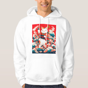 Maneki-Neko, Japanese Lucky Cat Hoodie