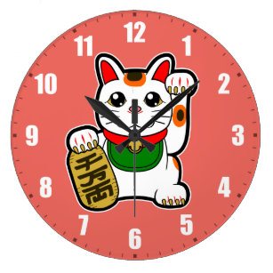 chinese cat clock