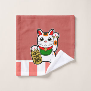 Maneki Neko: Japanese Lucky Cat Wash Cloth