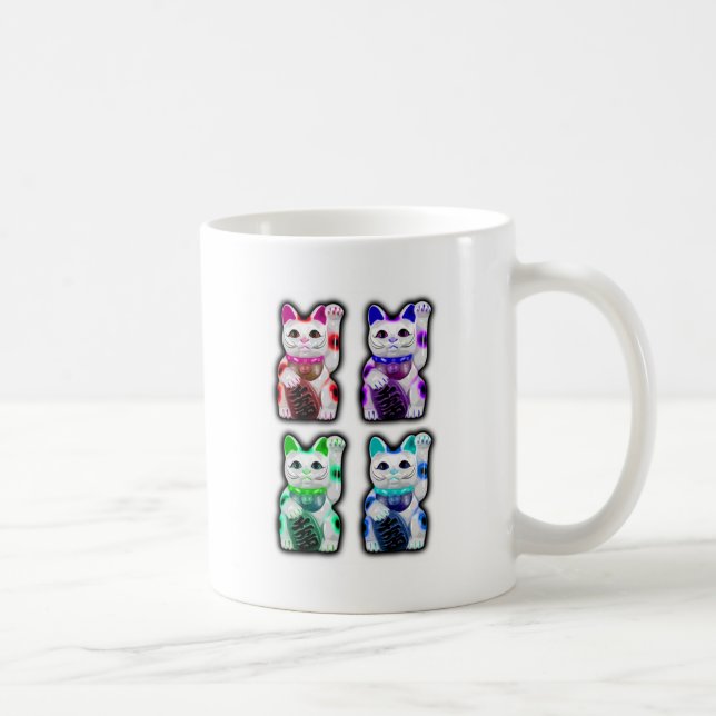 Maneki Neko JAPANESE money CAT Coffee Mug (Right)