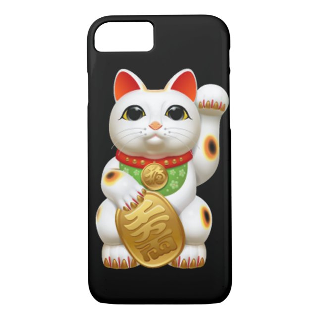 maneki-neko lucky cat japanese charm talisman welc Case-Mate iPhone case (Back)
