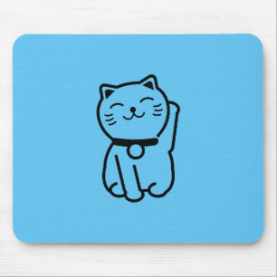 Maneki neko lucky cat Japanese kitten ever funny m Mouse Pad