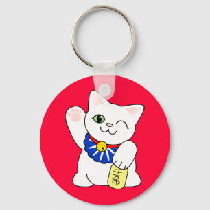 Maneki Neko Lucky Cat Keychain