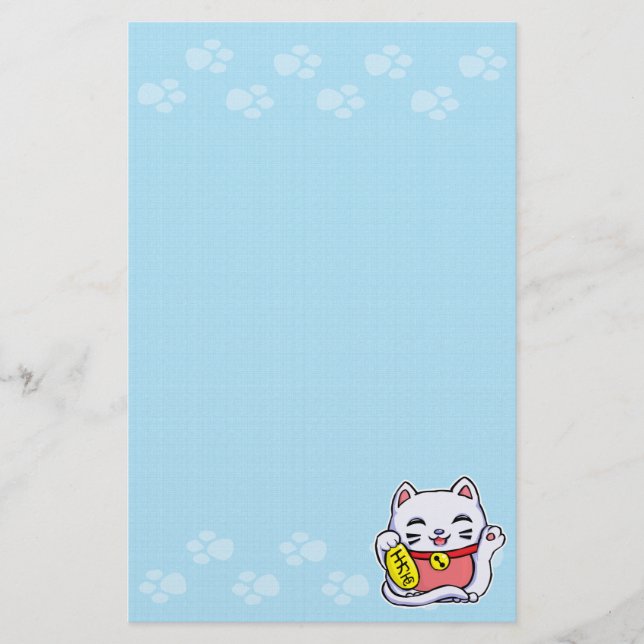 Maneki Neko Lucky cat Stationery (Front)