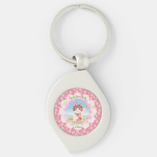 Maneki Neko Lucky Luna Metal Keychain