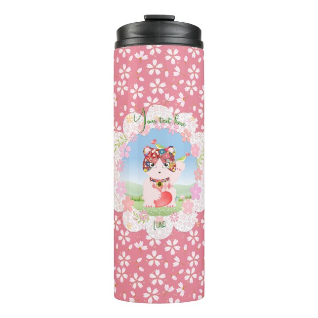 Maneki Neko Lucky Luna Thermal Tumbler (Front)