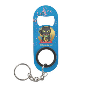 Maneki Neko Lucky Poilue Keychain Bottle Opener