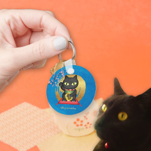 Maneki Neko Lucky Poilue Round Keychain