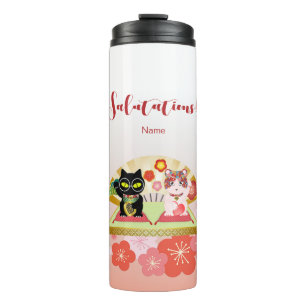 Maneki Neko Lucky Poiluna Thermal Tumbler