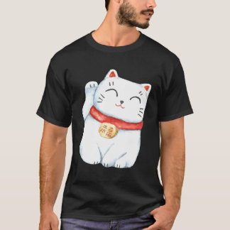 Maneki-Neko Lucky Waving Cat T-Shirt