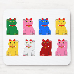 maneki neko mouse pad