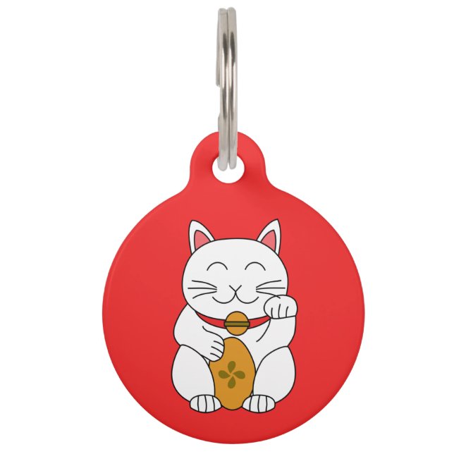 Maneki Neko Pet Tag (Front)