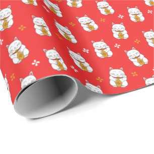 Maneki Neko Wrapping Paper