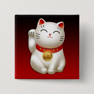 Manekineko swipes in 2 inch square button