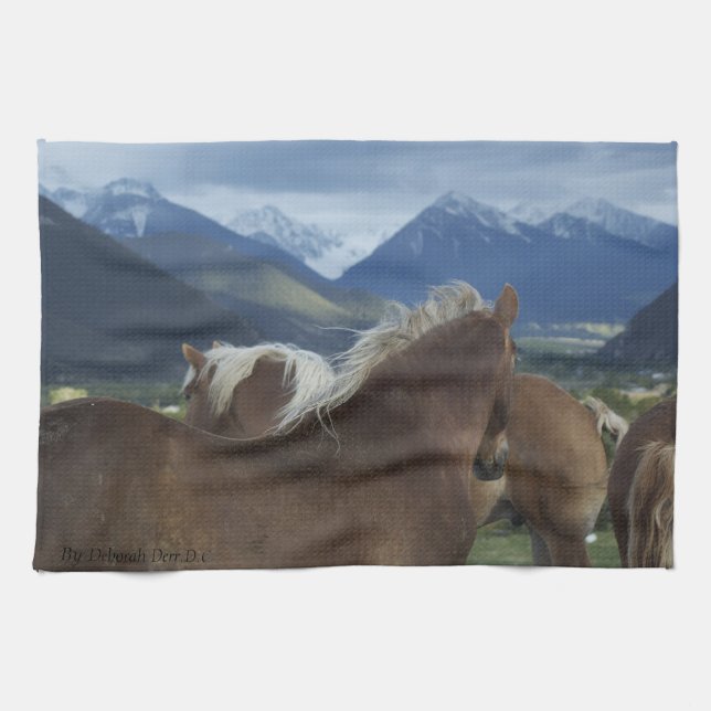 Manes & Mountains Kitchen Towel (Horizontal)