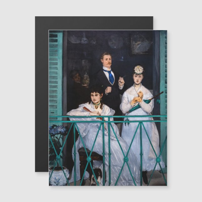 Manet - Balcon / Le Balcon Carte magnétique (Devant / Derrière)