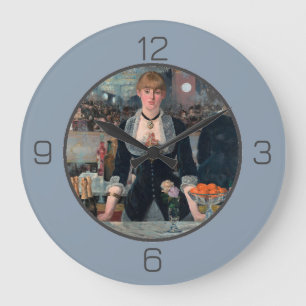 Manet Bar at the Folies-Bergère Party Collection Large Clock