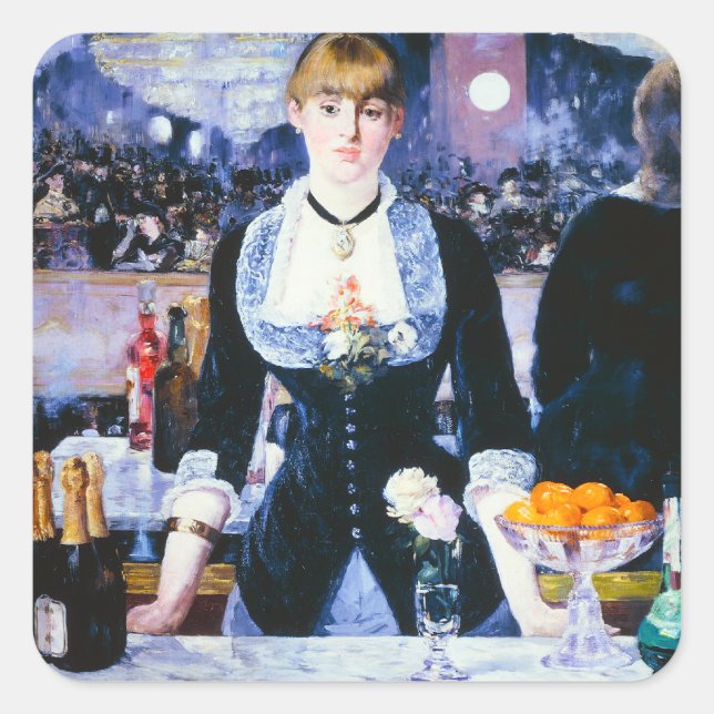 Manet Bar at the Folies Bergere Stickers (Front)