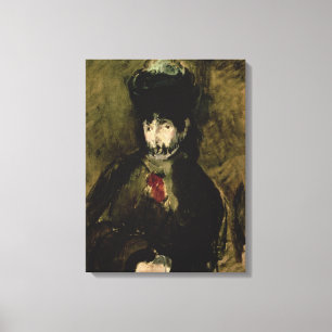 Manet   Berthe Morisot Wearing a Veil, 1872 Canvas Print