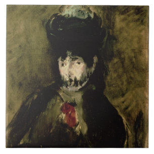 Manet   Berthe Morisot Wearing a Veil, 1872 Tile