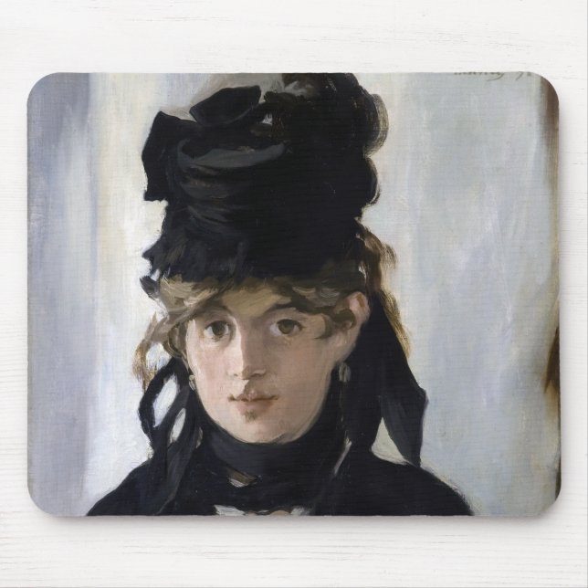 Manet - Berthe Morisot with a bouquet of violets Mouse Pad (Front)