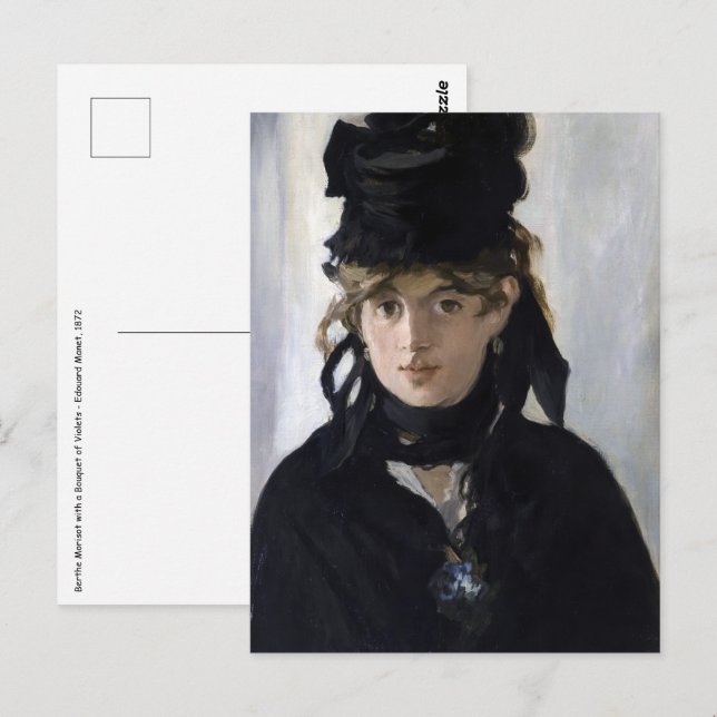 Manet - Berthe Morisot with a bouquet of violets Postcard (Front/Back)