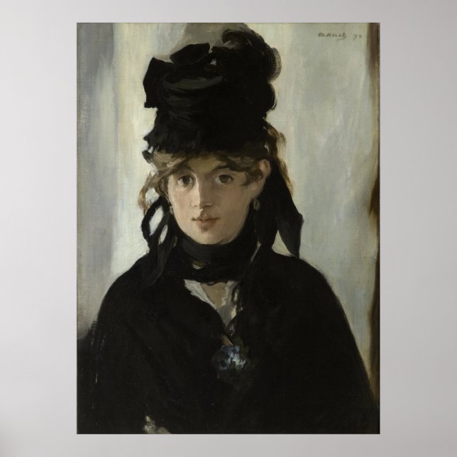 Manet Berthe Morisot with a Bouquet of Violets Poster (Front)