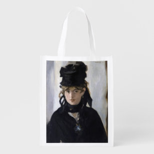 Manet - Berthe Morisot with a bouquet of violets Reusable Grocery Bag