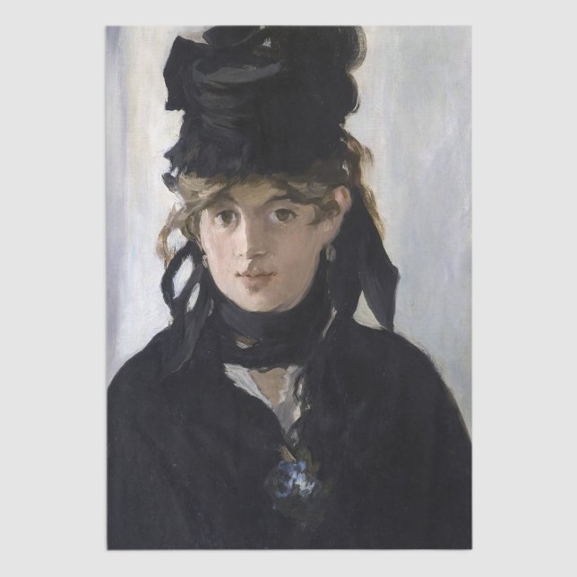 Manet - Berthe Morisot with a bouquet of violets Tissue Paper (Creator Uploaded)