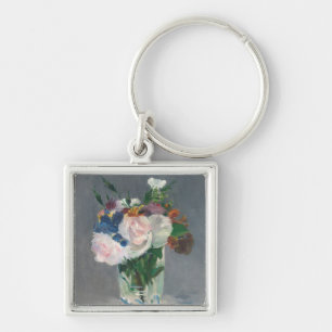 Manet Flowers in a Crystal Vase, c.1882 Keychain